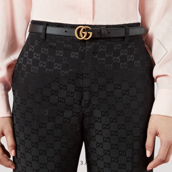 Gucci Leather Belt with Double G Buckle - Picture 10 of 11
